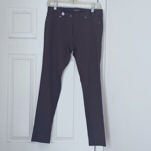Excellent J. McLaughlin Flat Front 4 Way Stretch Brown Slim Pants Size 4